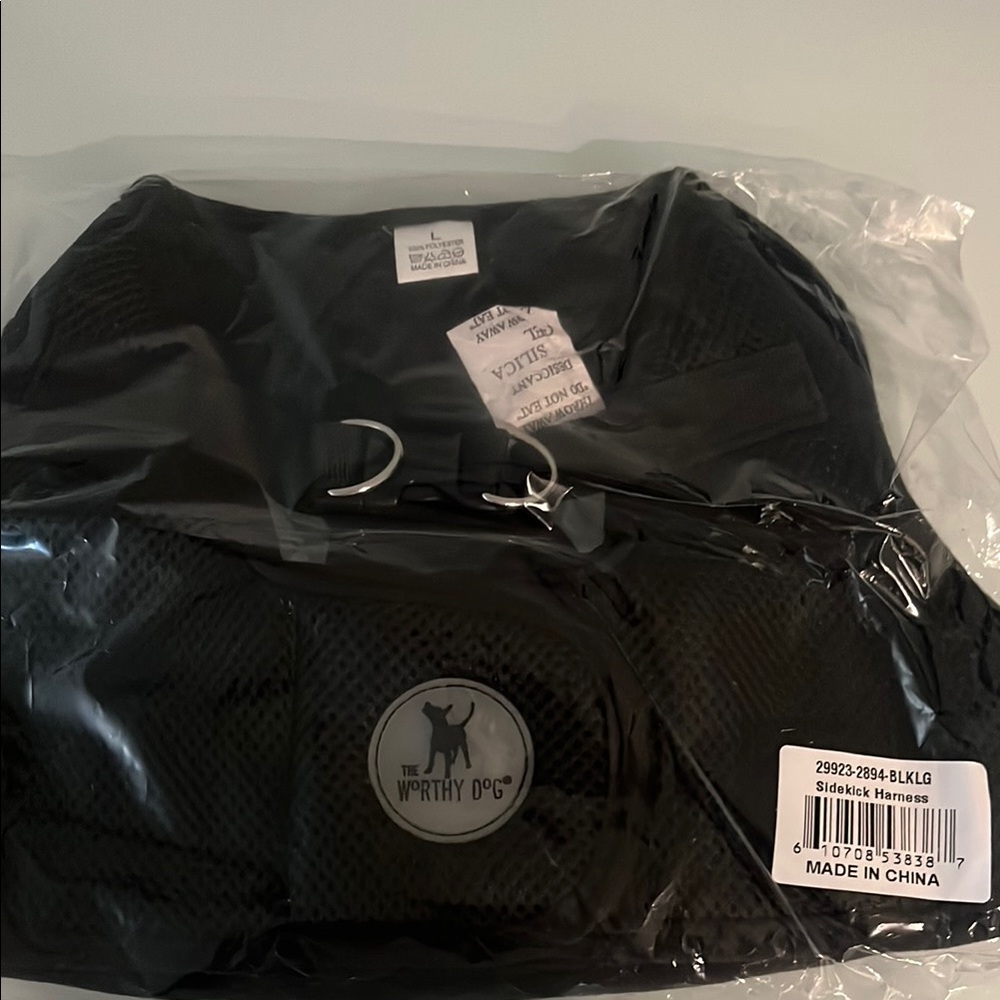The Worthy Dog Black Dog Sidekick Harness Size L